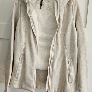 Cozy Beige Zip-Up Hoodie